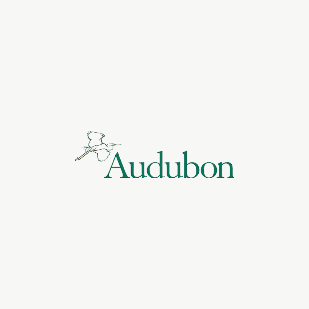 Audubon logo with green text and a flying bird silhouette above the letters.